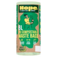 Hope 6L Compostable Waste Bags (20 Piece)