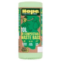 Hope 10L Compostable Waste Bags (30 Piece)