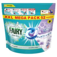 Fairy Non Bio Platinum + Silk Tree Blossom & Jasmine Laundry Pods 52 Wash XXL Pk (52 Piece)