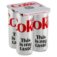 Diet Coke Cans 4 Pack (330 ml)