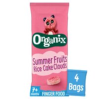 Organix Summer Fruits Rice Cake Clouds 7+Months 4 Pack (18 g)