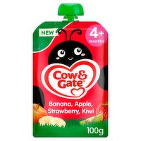 Cow & Gate Banana Apple Strawberry Kiwi Pouch 4+Months (100 g)