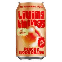 Living Things Peach & Blood Orange Soda Can (330 ml)