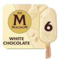 Magnum White Chocolate Ice Cream Stick 6 Pack (100 ml)