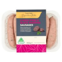 SuperValu Signature Tastes Irish Pork & Black Pudding Sausages 6 Pack (360 g)