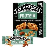 Eat Natural Protein Peanuts Almonds & Salted Caramel Bar 3 Pack (40 g)