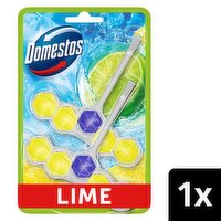 Domestos Power 5 Lime Toilet Rim Block 2 Pack (110 g)