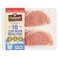 Oakpark Unsmoked Lean Bacon Medallions Family Value Pack (300 g)