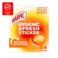 Harpic Citrus Hygienic & Fresh Sticker Toilet Block (4 Piece)