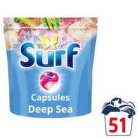 Surf Deep Sea 3in1 Laundry Capsules 51 Wash XXL Pack (51 Piece)