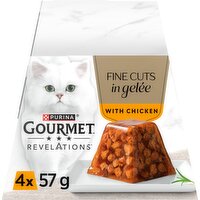 Purina Gourmet Revelations Fine Cuts in Jelly Chicken Cat Food 4 Pack (57 g)