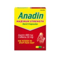 Anadin Maximum Strength Hard Capsules 12 Pack (12 Piece)