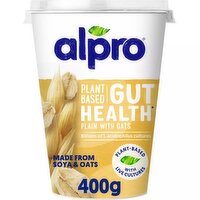 Alpro Plain with Oats Gut Health Soya Yogurt Alternative (400 g)