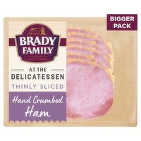 Brady Family Delicatessen Thinly Sliced Crumbed Ham Bigger Pack (160 g)