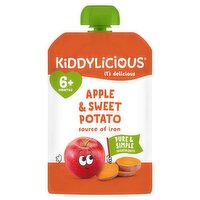 Kiddlylicious Apple & Sweet Potato Pouch 6+Months (100 g)