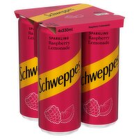 Schweppes Raspberry Lemonade Sparkling Can 4 Pack (330 ml)