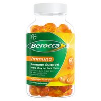 Berocca Immuno Orange Flavour Gummies (60 Piece)