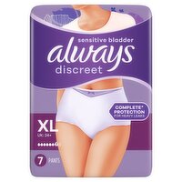 Always Discreet Sensitive Bladder Incontinence Pants XL (7 Piece)