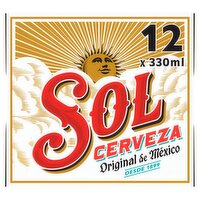 Sol Cerveza Lager Bottles 12 Pack (330 ml)