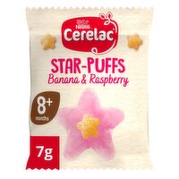 Nestle Cerelac Banana & Raspberry Star-Puffs Snacks 8+ Months (7 g)