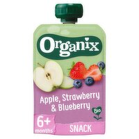 Organix Apple, Strawberry & Blueberry Pouch 6+ Months (100 g)