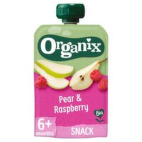 Organix Bio Pear & Raspberry Pouch 6+Months (100 g)