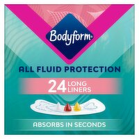Bodyform All Fluid Protection Long Panty Liners 24 Pack (24 Piece)