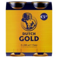 Dutch Gold Beer Can 4 Pack (500 ml)