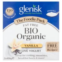 Glenisk The Foodie Pack Bio Organic Vanilla Yogurt 2 Pack (450 g)