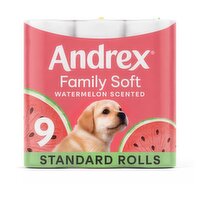 Andrex Family Soft Watermelon Scented Toilet Tissue (9 Pack)