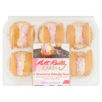 Matt Reilly Strawberry Butterfly Buns 6 Pack (180 g)