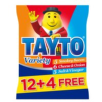 Tayto Variety Pack Crisps 12+4 Free (25 g)