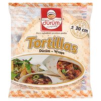 Durum Plain Super Soft Tortillas 8 Pack 20cm (320 g)