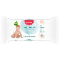SuperValu Baby Wipes Fragrance Free Plastic Free (60 Piece)