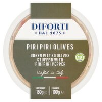 Diforti Green Pitted Olives Stuffed With Piri Piri Pepper (180 g)
