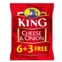 King Cheese & Onion Crisps 6+3 Free (25 g)