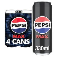 Pepsi Max 4 Pack Can (330 ml)