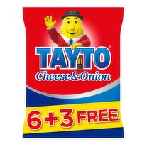 Tayto Cheese & Onion Crisps 6+3 Free (25 g)