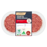 SuperValu Signature Tastes Irish Hereford Prime Beef Short Rib Steak Burgers 6oz (340 g)