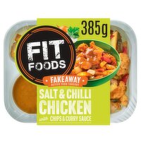 Fit Foods Salt & Chilli Chicken with Chips & Curry Sauce (385 g)