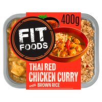 Fit Foods Thai Red Chicken Curry with Brown Rice (400 g)