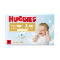 Huggies Pure Extra Care Sensitive Baby Wipes 3 Pack (48 Piece)