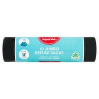 SuperValu Jumbo Refuse Sacks 80 Litre (10 Piece)