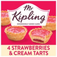 Mr Kipling Strawberries & Cream Tarts 4 Pack (178 g)