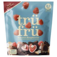 TruFru Raspberries in White & Dark Chocolate (200 g)