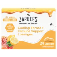 Zarbee''s Honey & Lemon Cooling Throat & Immune Support Lozenges (24 Piece)