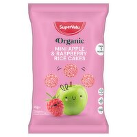 SuperValu Organic Mini Apple & Raspberry Rice Cakes (40 g)
