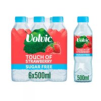 Volvic Touch of Fruit Strawberry Sugar Free Still Water 6 Pack (500 ml)