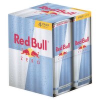 Red Bull Zero Can 4 Pack (250 ml)