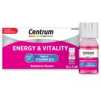 Centrum Energy & Vitality Raspberry Vitamin B12 Shot 15 Pack (7 ml)